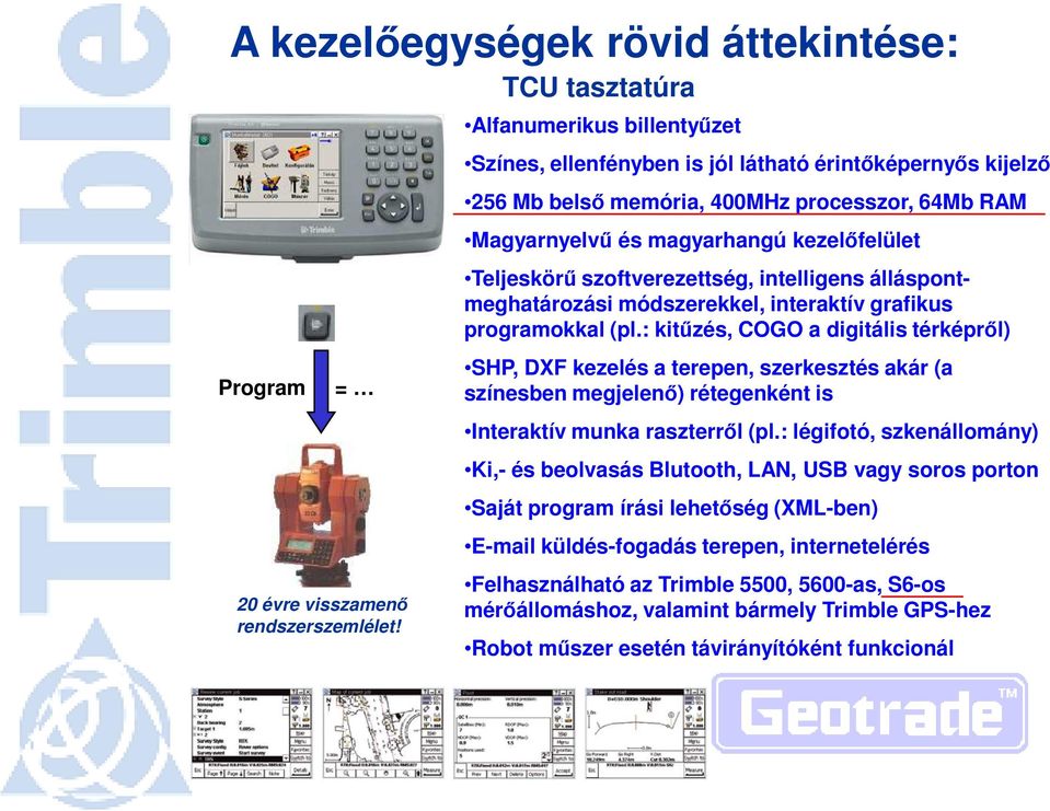 szoftverezettség, intelligens álláspontmeghatározási módszerekkel, interaktív grafikus programokkal (pl.