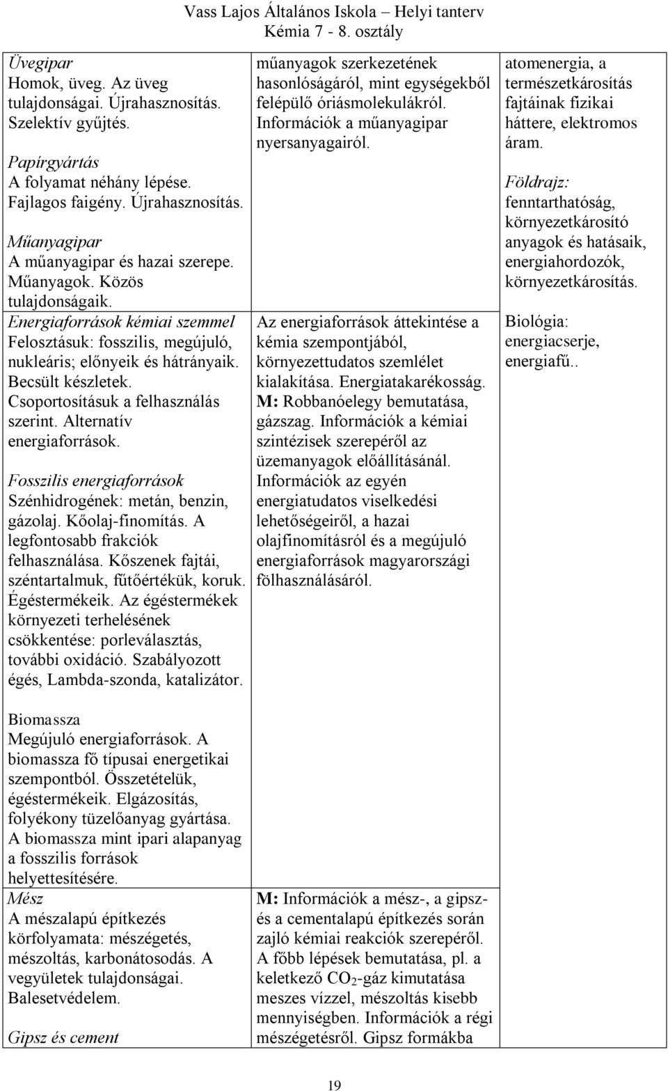 Alternatív energiaforrások. Fosszilis energiaforrások Szénhidrogének: metán, benzin, gázolaj. Kőolaj-finomítás. A legfontosabb frakciók felhasználása.
