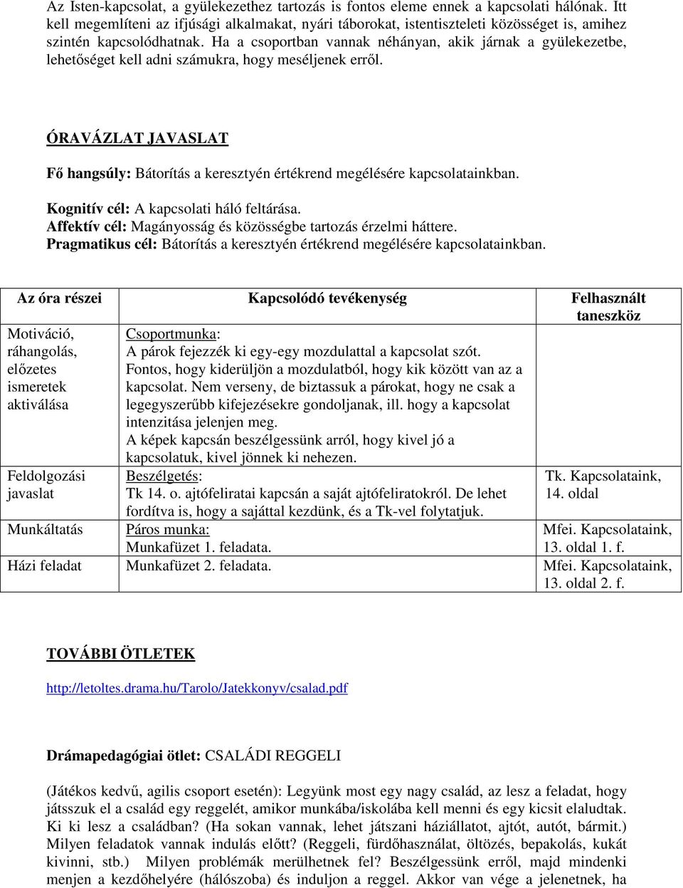 Ha a csoportban vannak néhányan, akik járnak a gyülekezetbe, lehetőséget kell adni számukra, hogy meséljenek erről.