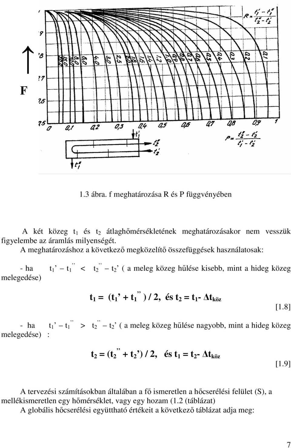 és t 2 = t 1 - t köz [1.8] - ha t 1 t 1 melegedése) : > t 2 t 2 ( a meleg közeg hűlése nagyobb, mint a hideg közeg t 2 = (t 2 + t 2 ) / 2, és t 1 = t 2 - t köz [1.