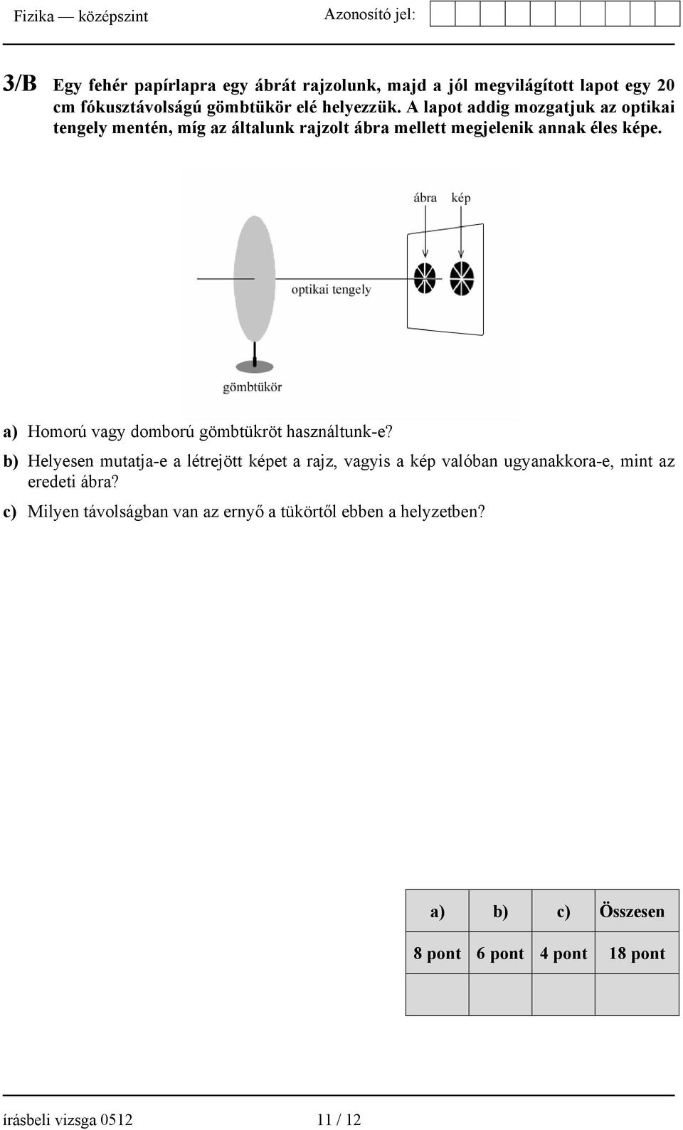 a) Homorú vagy domború gömbtükröt használtunk-e?