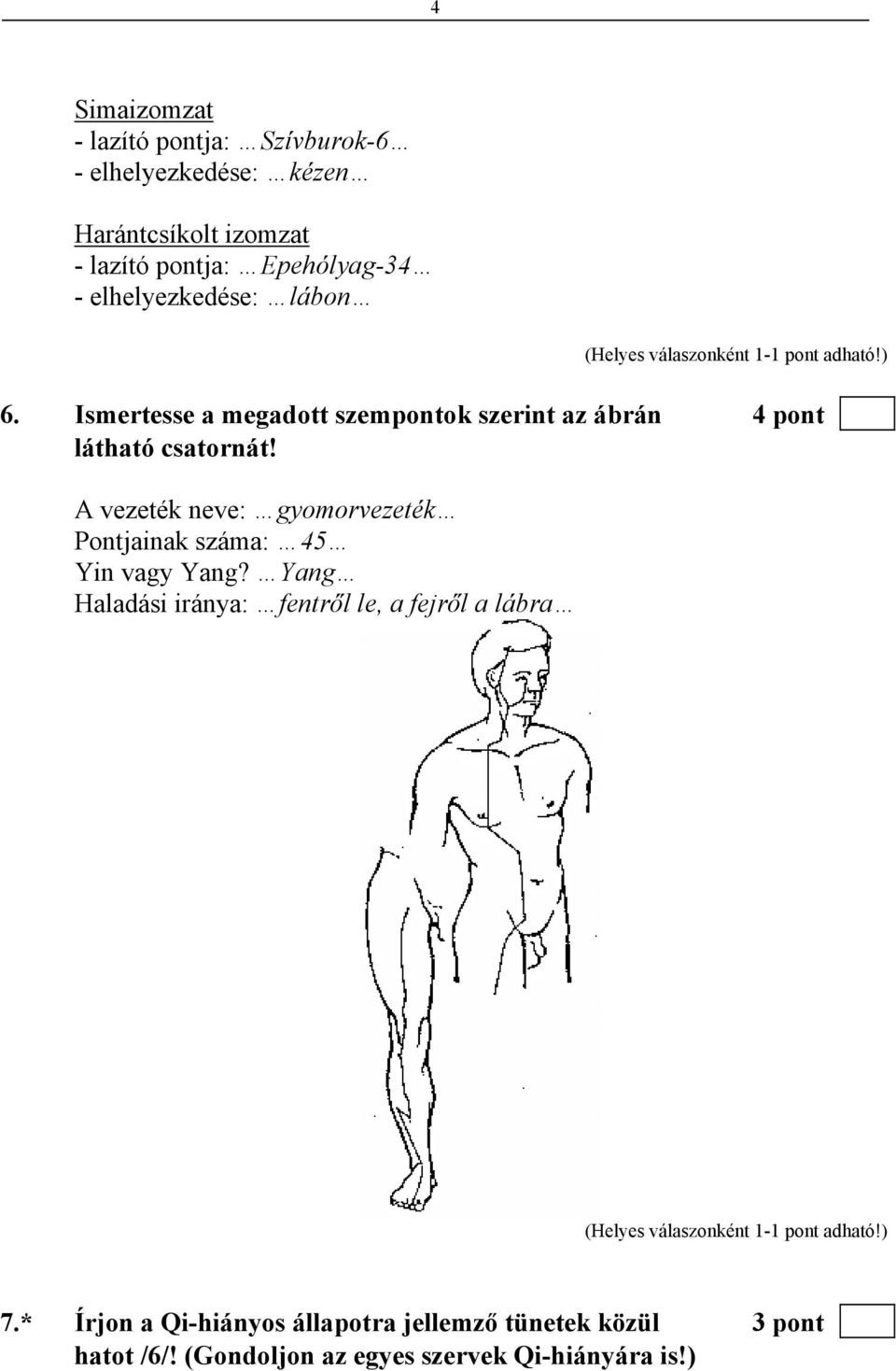 A vezeték neve: gyomorvezeték Pontjainak száma: 45 Yin vagy Yang?