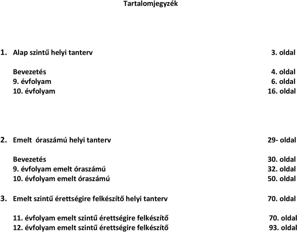 évfolyam emelt óraszámú 32. oldal 10. évfolyam emelt óraszámú 50. oldal 3.