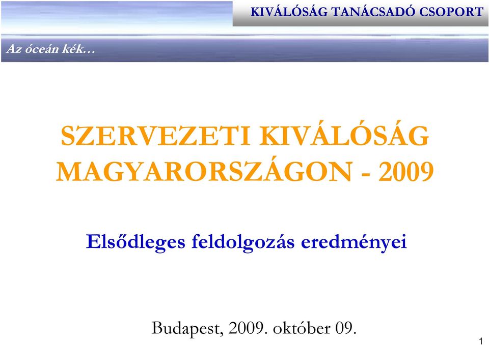 Elsődleges feldolgozás