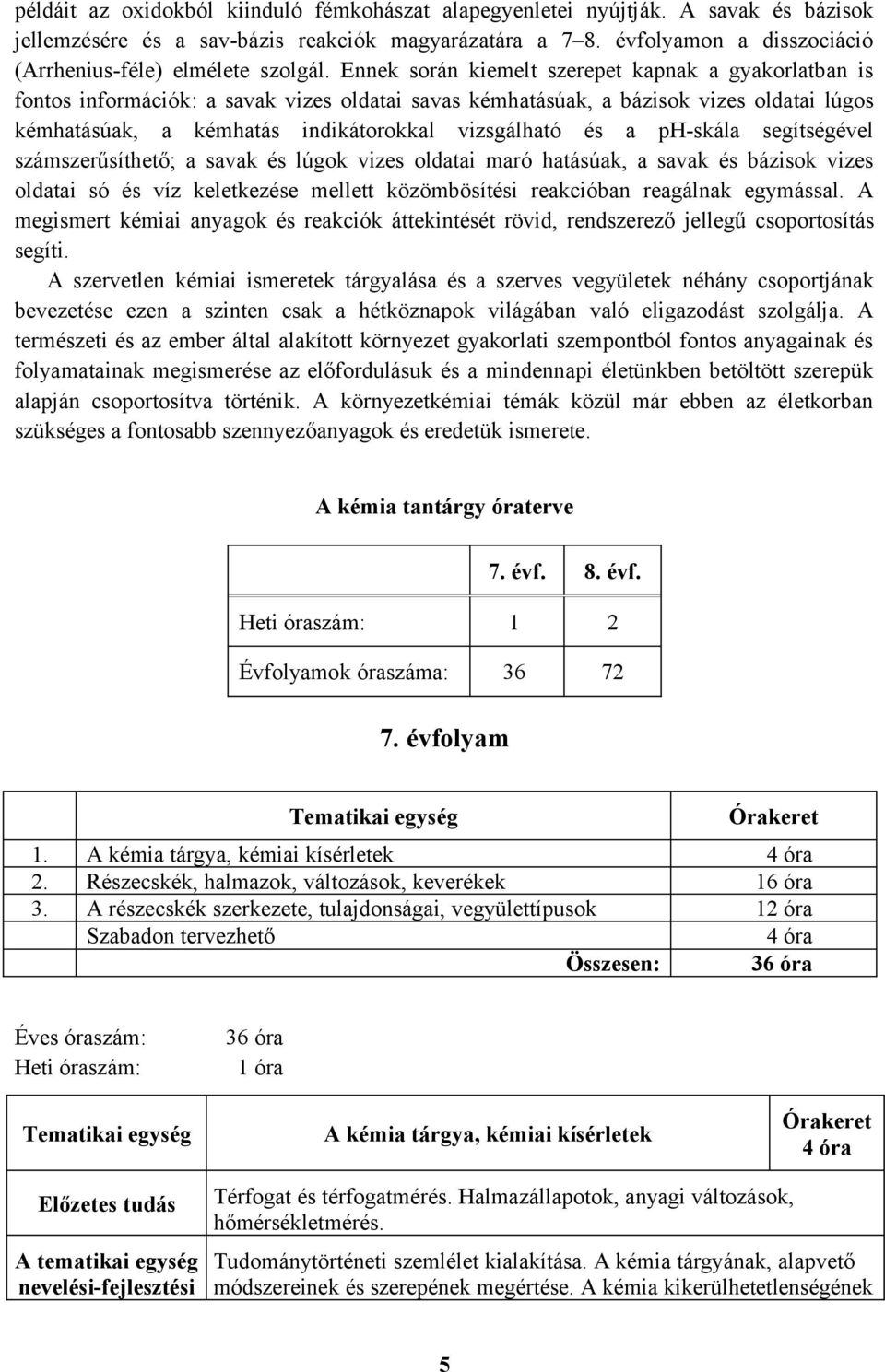 Ennek során kiemelt szerepet kapnak a gyakorlatban is fontos információk: a savak vizes oldatai savas kémhatásúak, a bázisok vizes oldatai lúgos kémhatásúak, a kémhatás indikátorokkal vizsgálható és