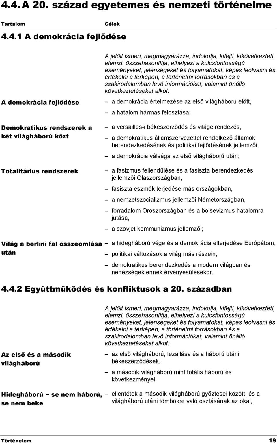 leolvasni és értékelni a térképen, a történelmi forrásokban és a szakirodalomban levő információkat, valamint önálló következtetéseket alkot: a demokrácia értelmezése az első világháború előtt, a