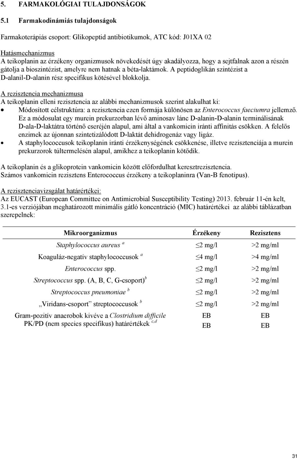 sejtfalnak azon a részén gátolja a bioszintézist, amelyre nem hatnak a béta-laktámok. A peptidoglikán szintézist a D-alanil-D-alanin rész specifikus kötésével blokkolja.