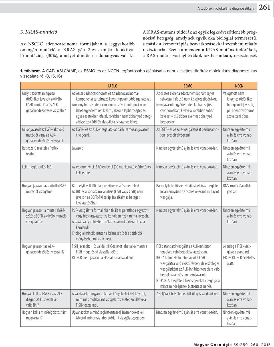 A KRAS-mutáns tüdőrák az egyik legkedvezőtlenebb prognózisú betegség, amelynek egyik oka biológiai természetű, a másik a kemoterápiás beavatkozásokkal szembeni relatív rezisz tencia.