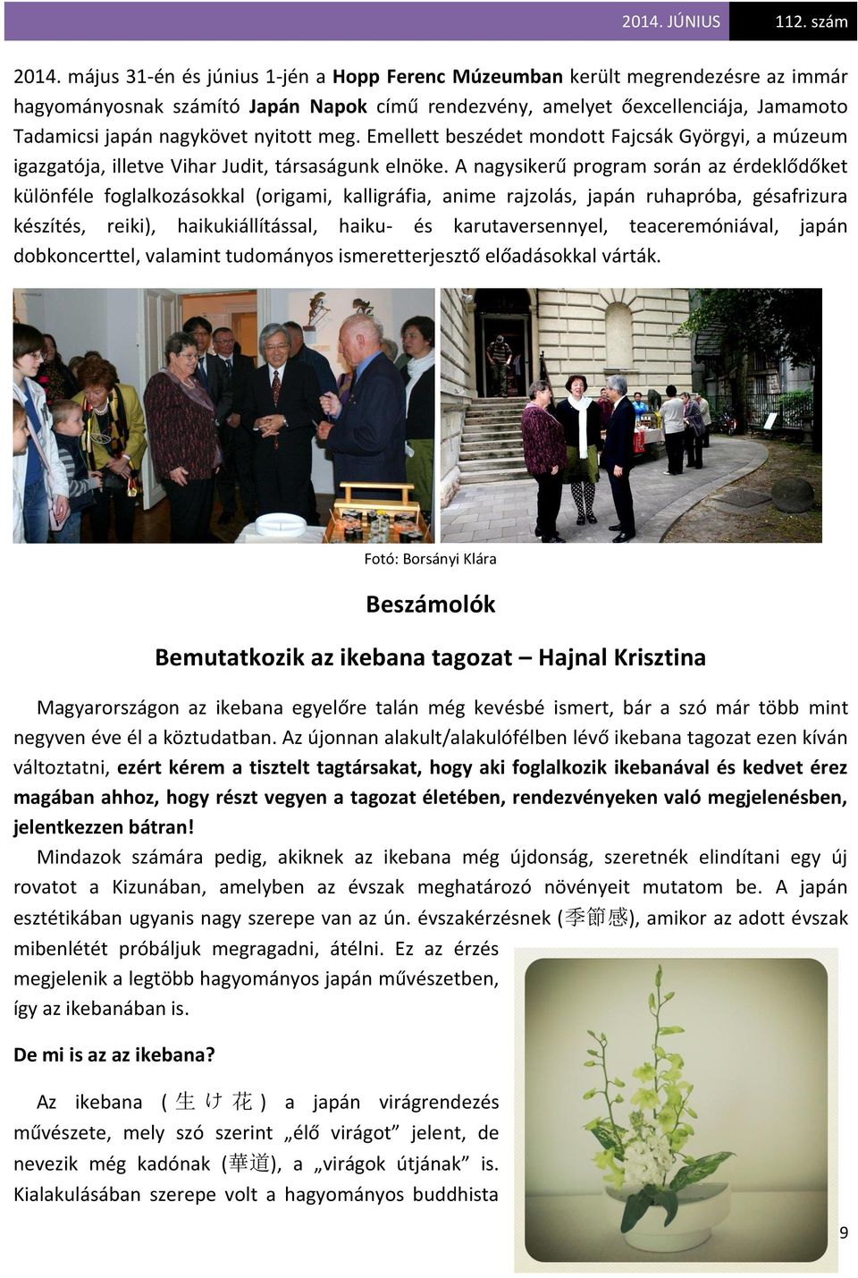 A nagysikerű program során az érdeklődőket különféle foglalkozásokkal (origami, kalligráfia, anime rajzolás, japán ruhapróba, gésafrizura készítés, reiki), haikukiállítással, haiku- és