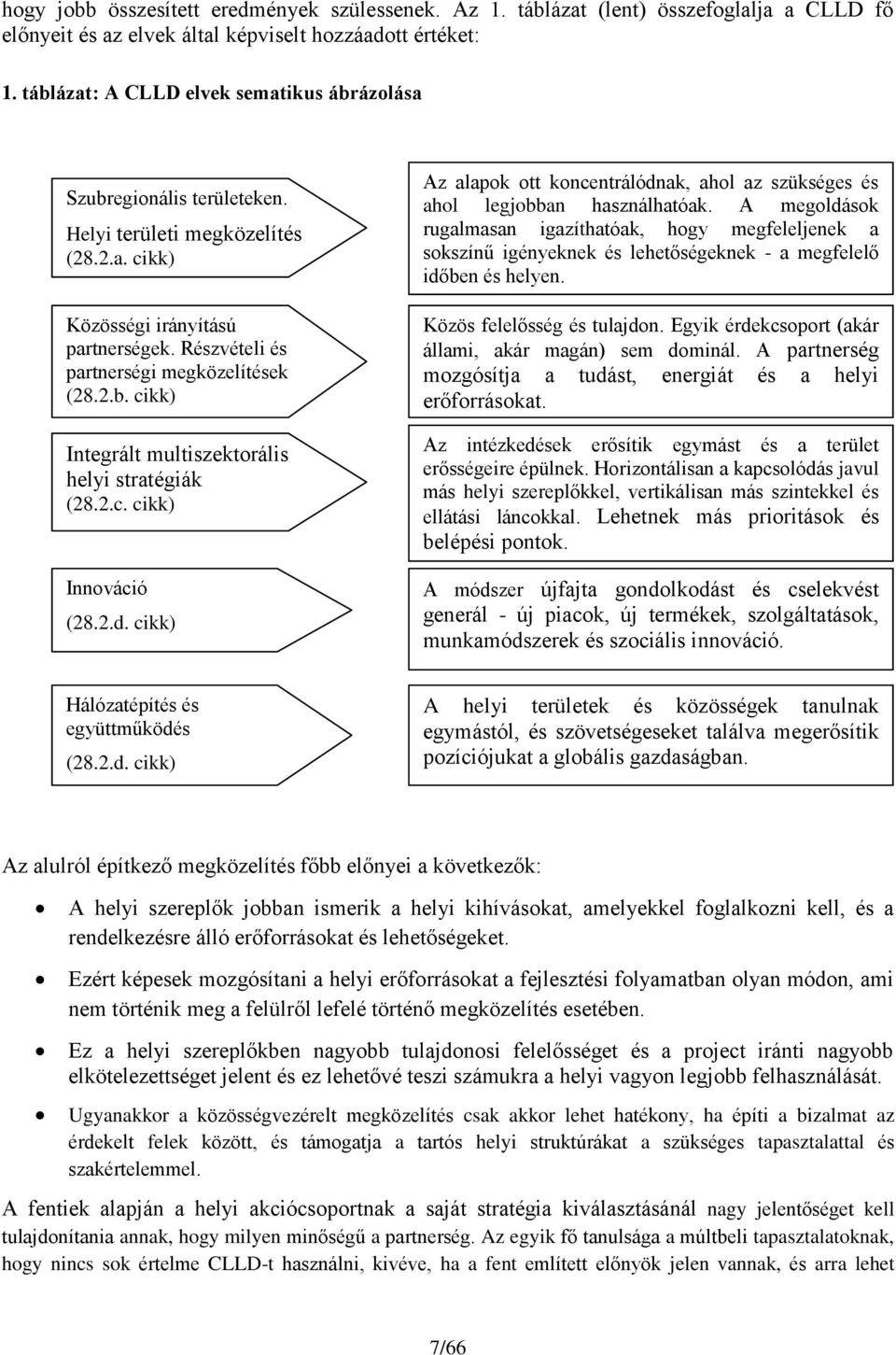 2.c. cikk) Innováció (28.2.d. cikk) Az alapok ott koncentrálódnak, ahol az szükséges és ahol legjobban használhatóak.