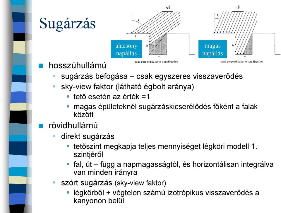 direkt sugárzás tetıszint megkapja teljes mennyiséget légköri modell 1.