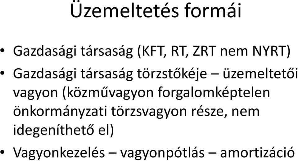 (közművagyon forgalomképtelen önkormányzati törzsvagyon