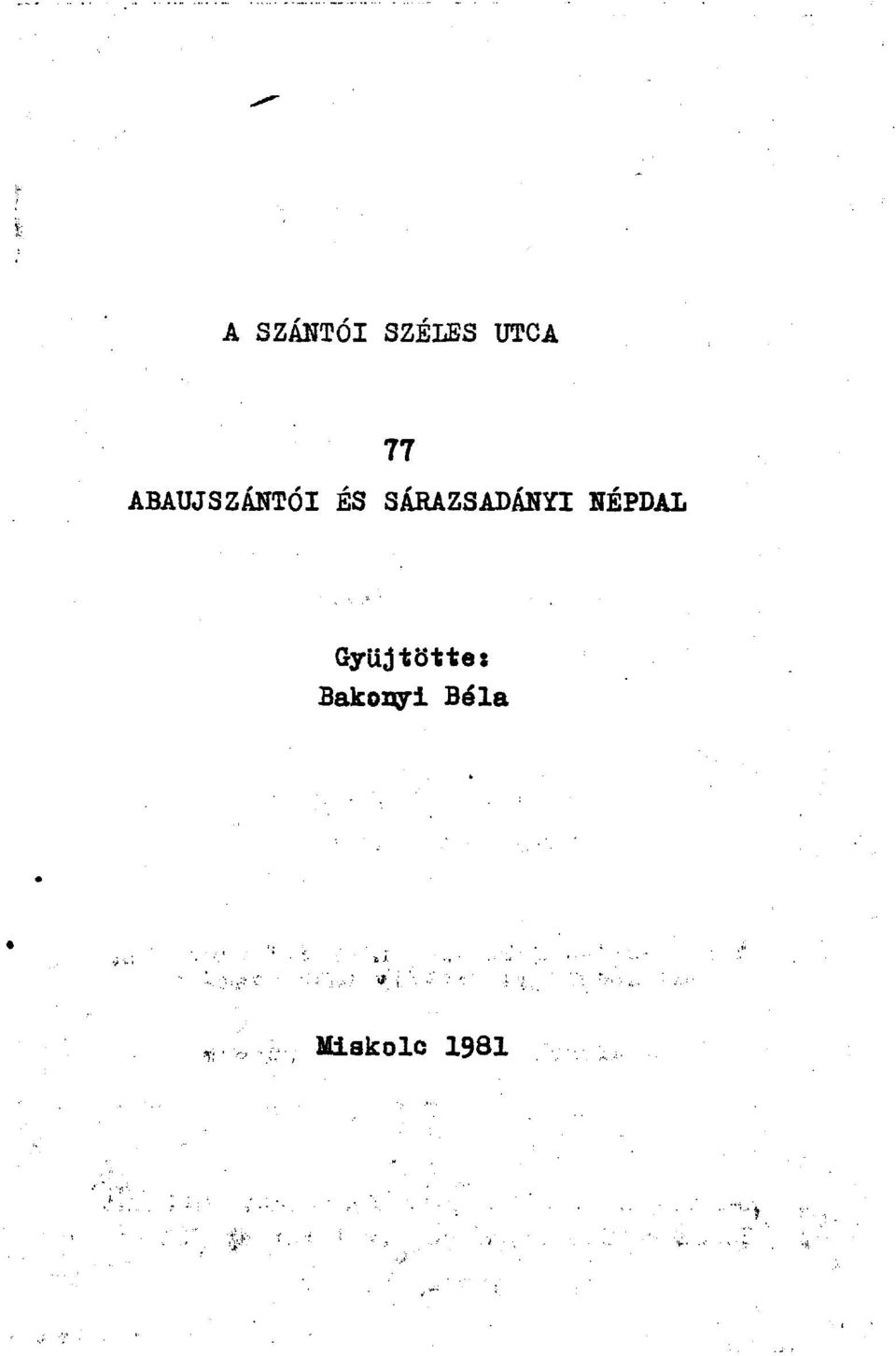 SÁRAZSADÁNYI NÉPDAL