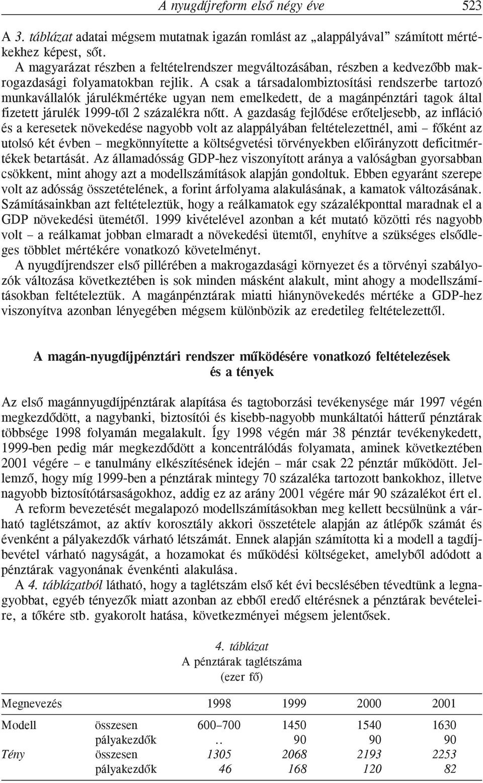 A csak a társadalombiztosítási rendszerbe tartozó munkavállalók járulékmértéke ugyan nem emelkedett, de a magánpénztári tagok által fizetett járulék 1999-tõl 2 százalékra nõtt.