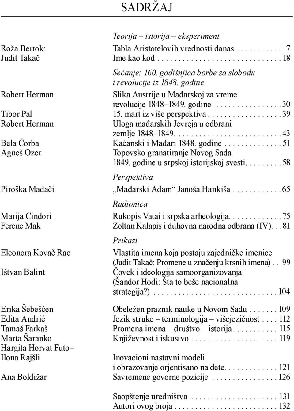 ................. 39 Robert Herman Uloga mađarskih Jevreja u odbrani zemlje 1848 1849.......................... 43 Bela Čorba Kaćanski i Mađari 1848. godine.
