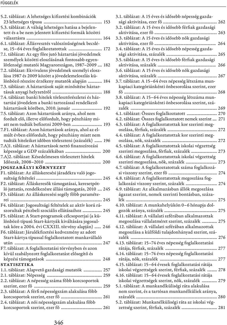 .. 182 7.2. táblázat: Ekvivalens jövedelmek személyi eloszlása 1987 és 2009 között a jövedelemeloszlás különböző részeire érzékeny mutatók alapján... 184 7.3.