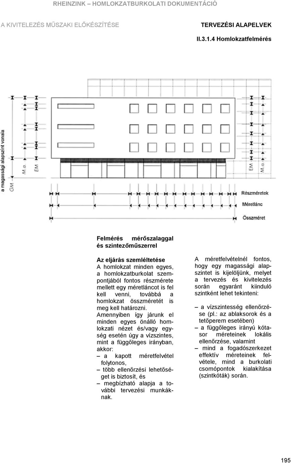 ncot is fel kell venni, tová bbá a homlokzat ö sszméretét is meg kell hatá rozni.