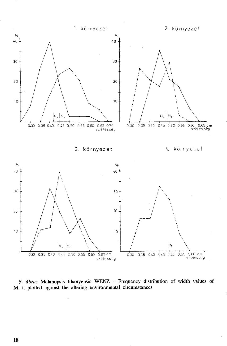 width values of M. t.