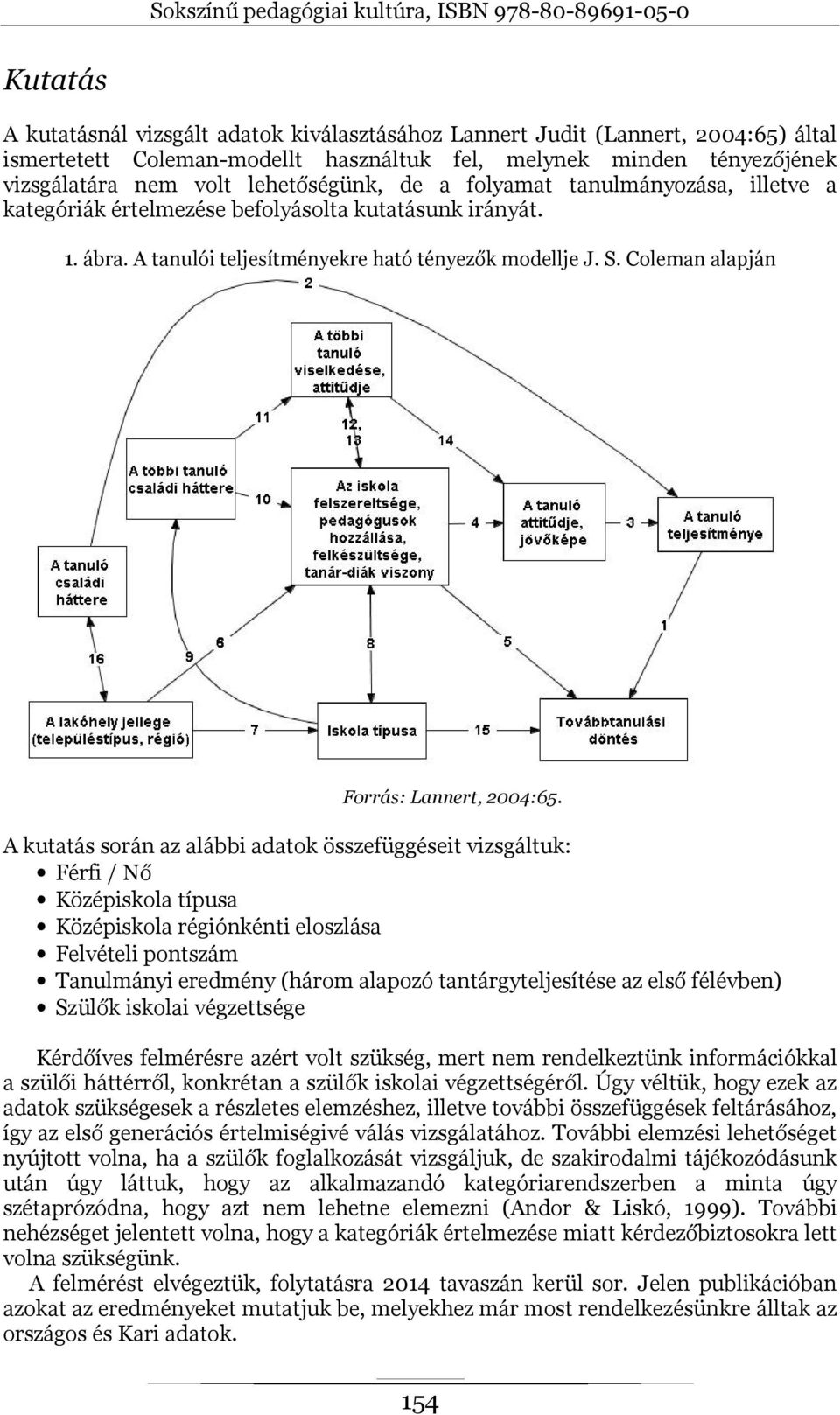 Coleman alapján Forrás: Lannert, 2004:65.