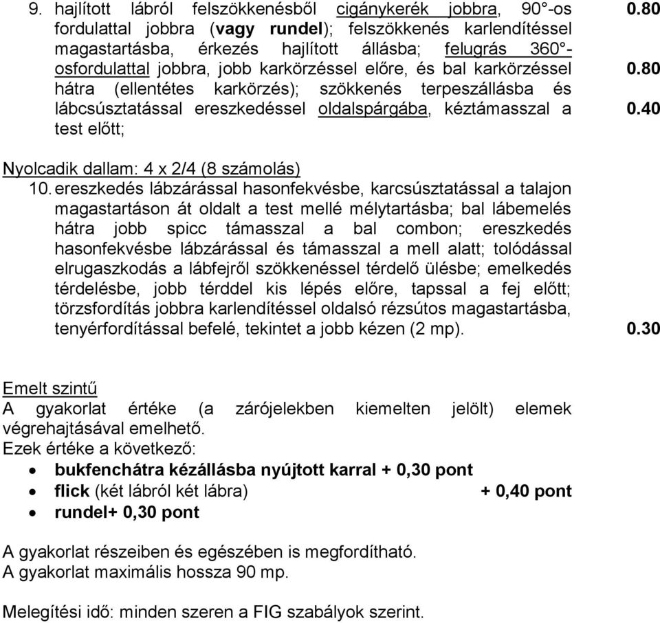 80 Nyolcadik dallam: 4 x 2/4 (8 számolás) 10.