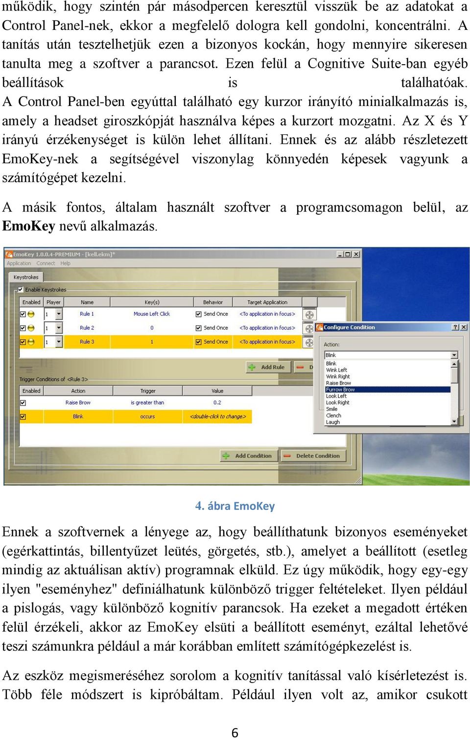 A Control Panel-ben egyúttal található egy kurzor irányító minialkalmazás is, amely a headset giroszkópját használva képes a kurzort mozgatni. Az X és Y irányú érzékenységet is külön lehet állítani.