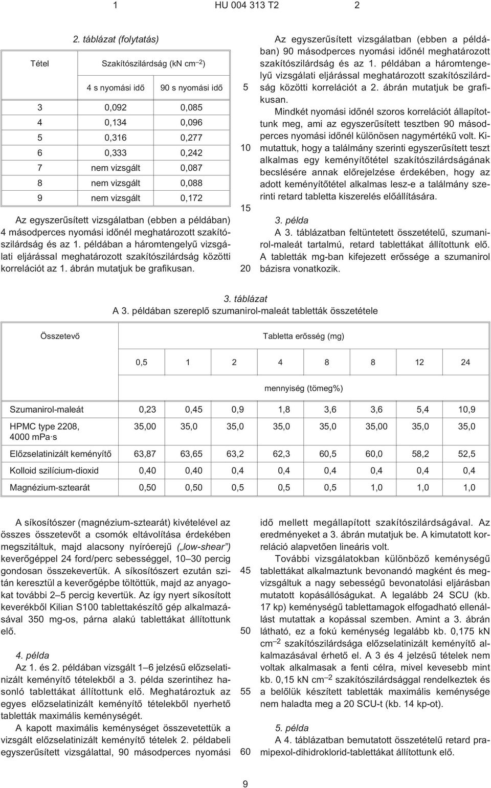 példában a háromtengelyû vizsgálati eljárással meghatározott szakítószilárdság közötti korrelációt az 1. ábrán mutatjuk be grafikusan.