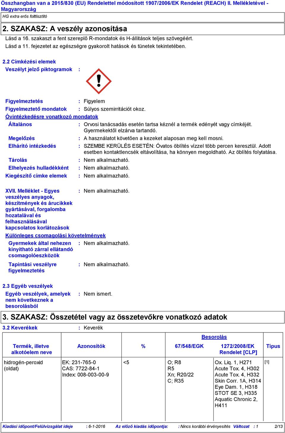 Kiegészítő címke elemek XVII.