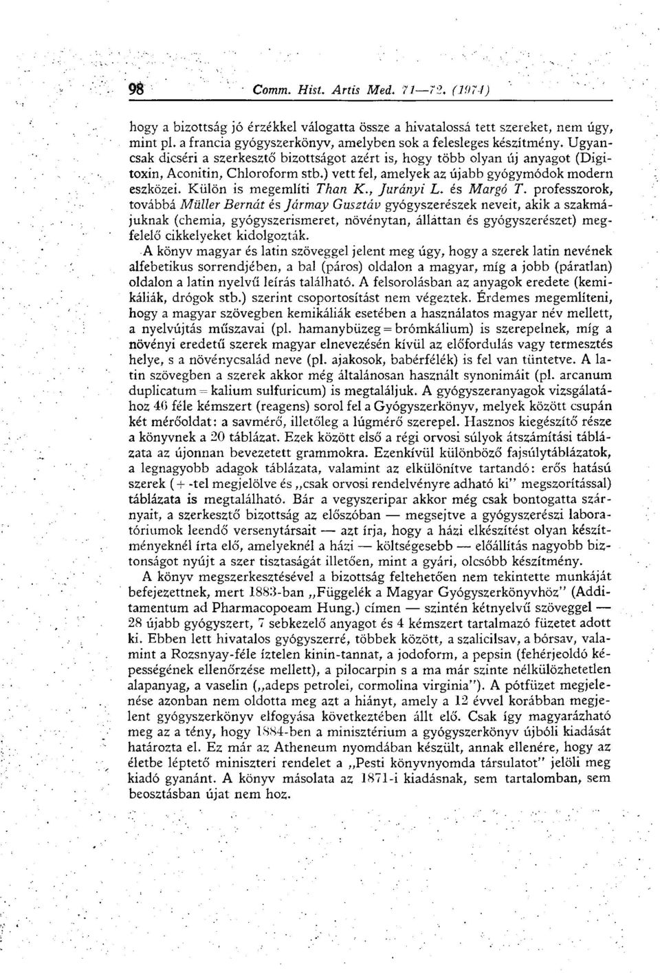 , Jurányi L. és Margó T.