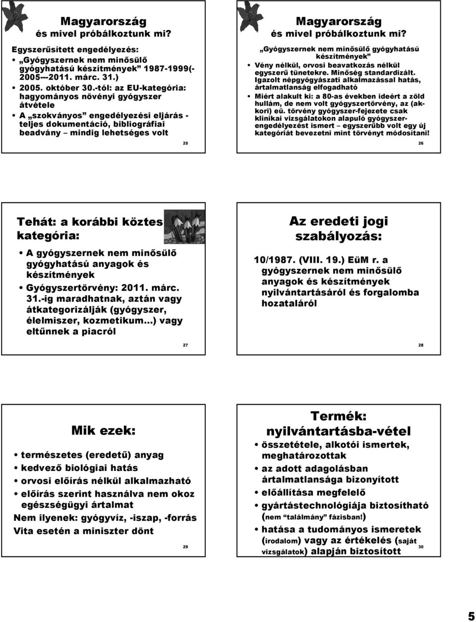 próbálkoztunk mi? Gyógyszernek nem min+sül+ gyógyhatású készítmények Vény nélkül, orvosi beavatkozás nélkül egyszer tünetekre. Min+ség standardizált.