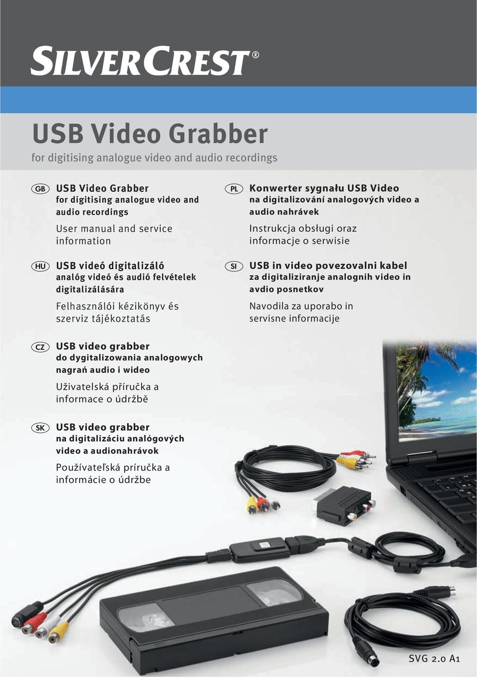 USB Video Grabber. Konwerter sygnału USB Video na digitalizování  analogových video a audio nahrávek - PDF Free Download