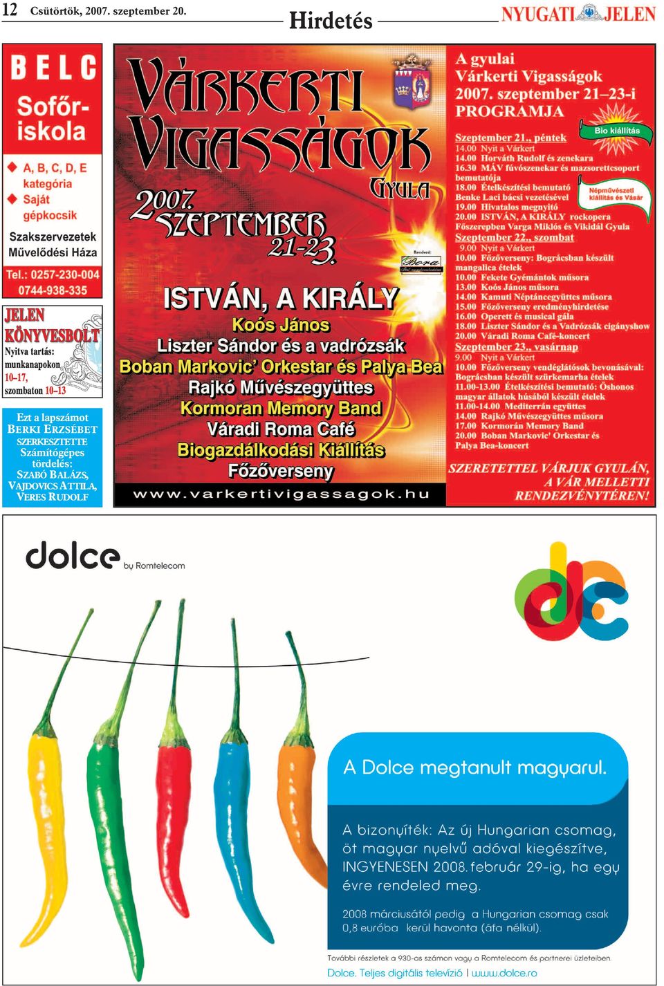 Számítógépes tördelés: SZABÓ