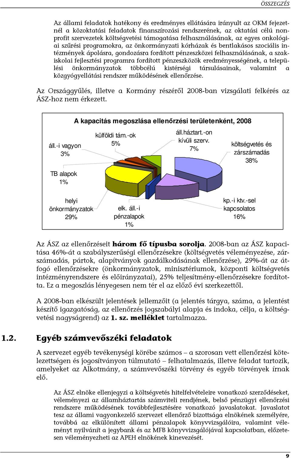 szakiskolai fejlesztési programra fordított pénzeszközök eredményességének, a települési önkormányzatok többcélú kistérségi társulásainak, valamint a közgyógyellátási rendszer működésének ellenőrzése.