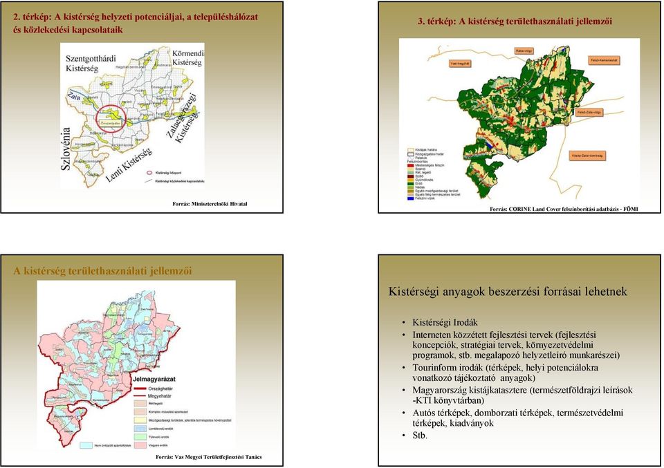 anyagok beszerzési forrásai lehetnek Kistérségi Irodák Interneten közzétett fejlesztési tervek (fejlesztési koncepciók, stratégiai tervek, környezetvédelmi programok, stb.