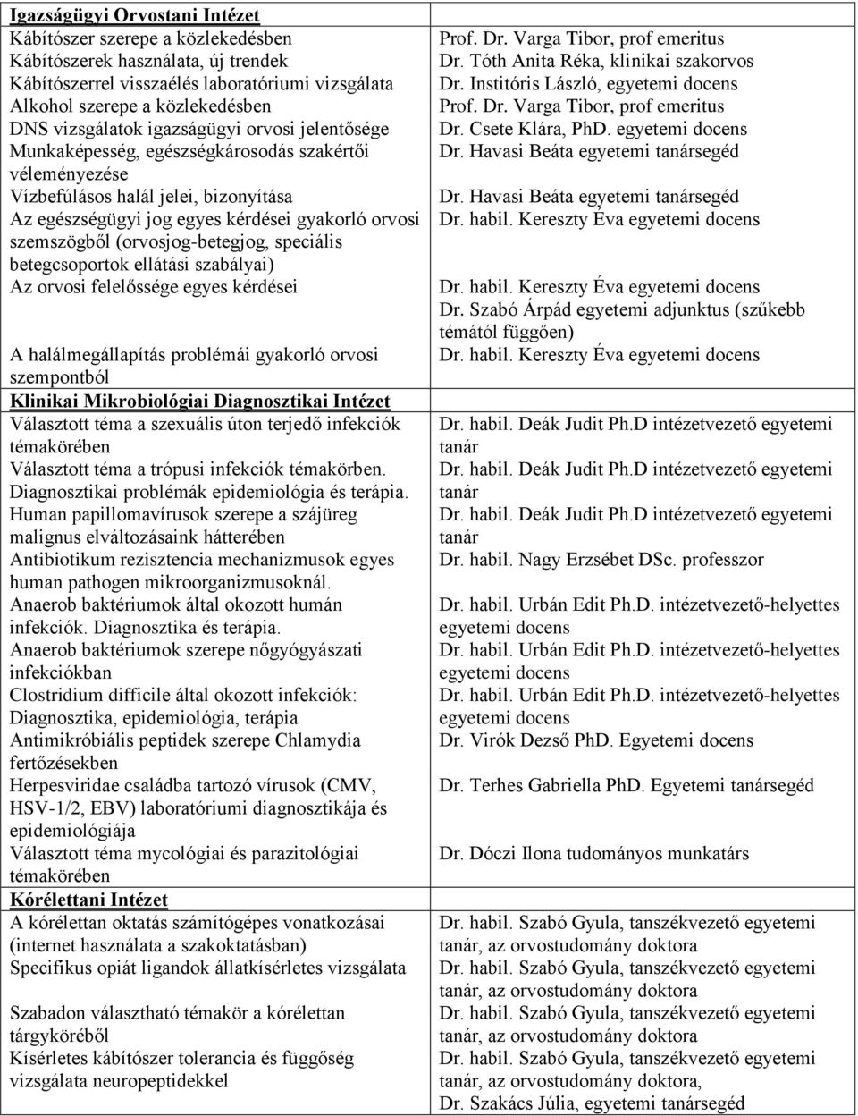(orvosjog-betegjog, speciális betegcsoportok ellátási szabályai) Az orvosi felelőssége egyes kérdései A halálmegállapítás problémái gyakorló orvosi szempontból Klinikai Mikrobiológiai Diagnosztikai