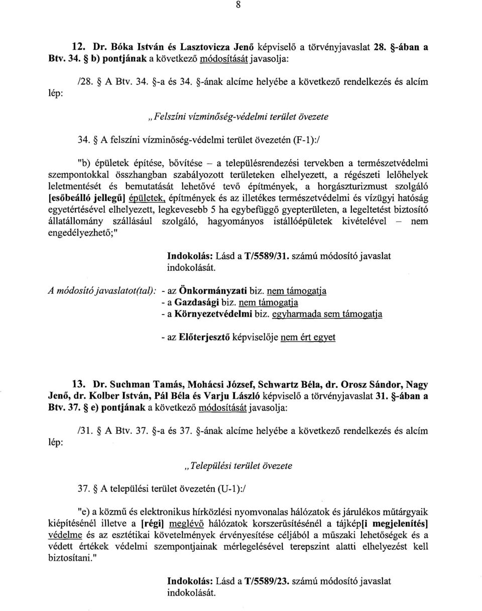 A felszíni vízminőség-védelmi terület övezetén (F-1) :/ "b) épületek építése, bővítése a településrendezési tervekben a természetvédelm i szempontokkal összhangban szabályozott területeken