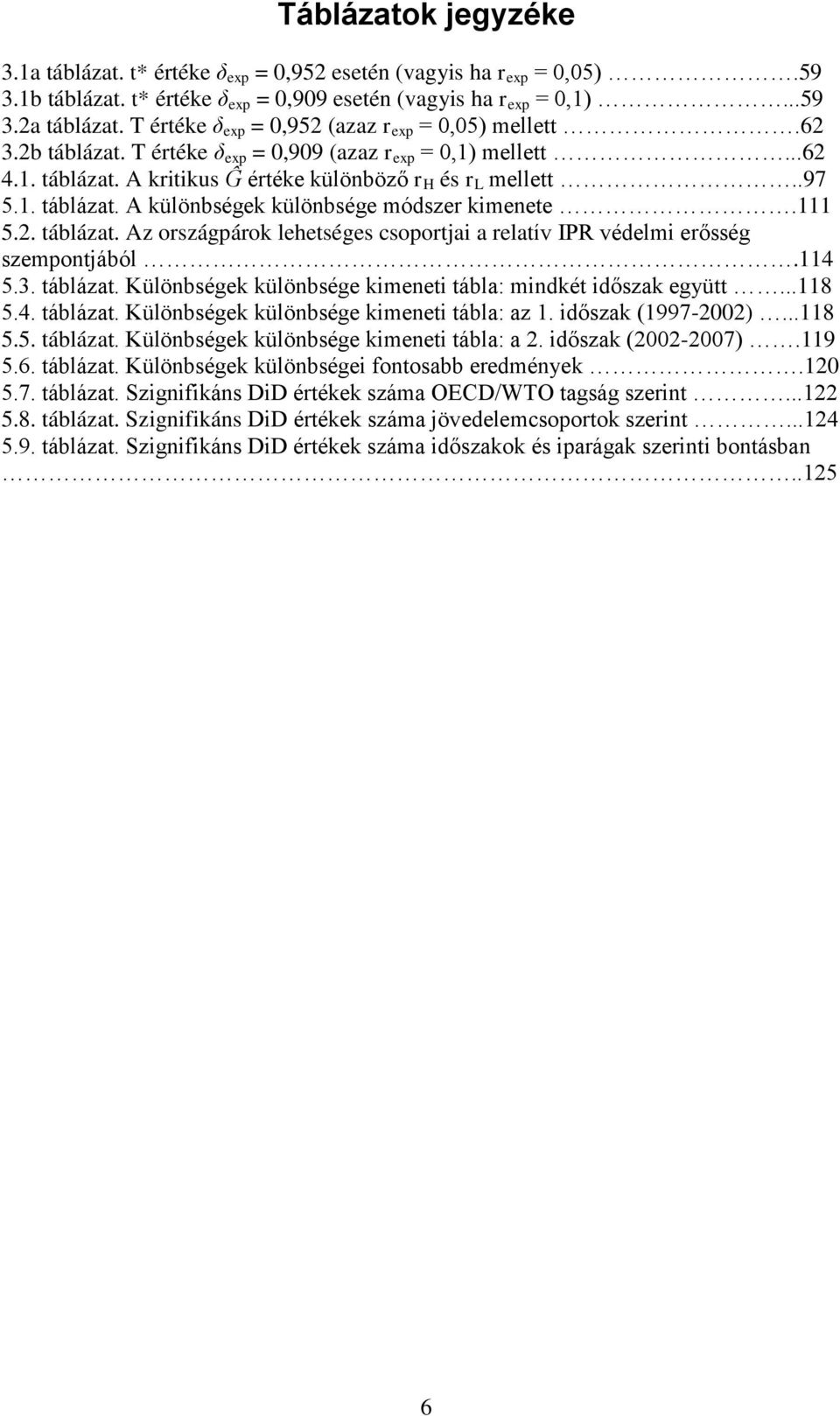 114 5.3. ábláza. Különbsék különbsé kimni ábla: mindké időszak yü...118 5.4. ábláza. Különbsék különbsé kimni ábla: az 1. időszak 1997-22...118 5.5. ábláza. Különbsék különbsé kimni ábla: a 2.