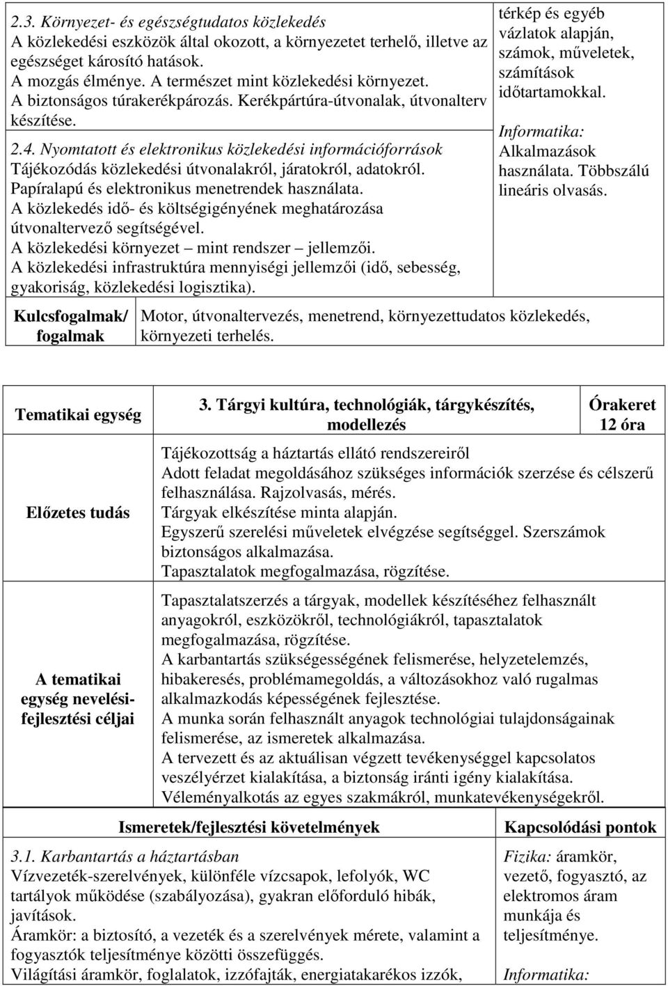 Nyomtatott és elektronikus közlekedési információforrások Tájékozódás közlekedési útvonalakról, járatokról, adatokról. Papíralapú és elektronikus menetrendek használata.