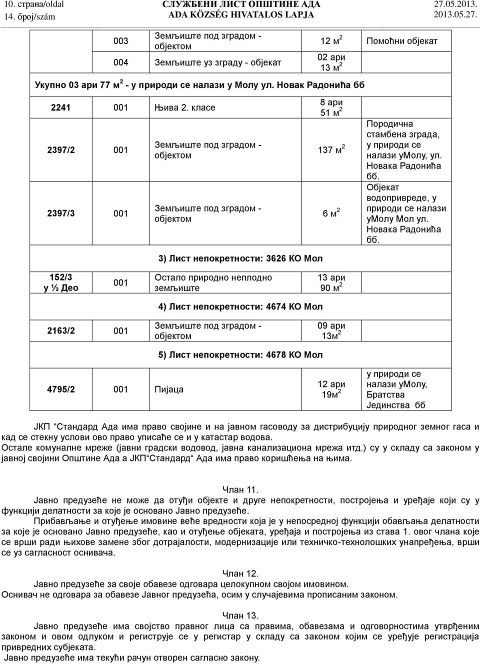 Објекат водопривреде, у природи се налази умолу Мол ул. Новака Радонића бб.