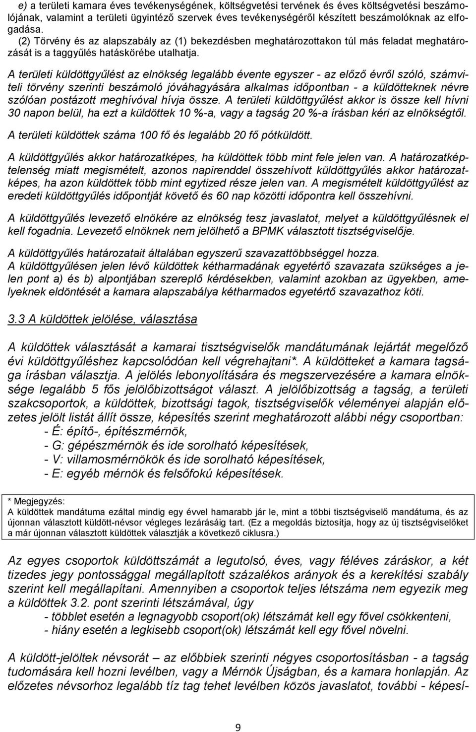 A területi küldöttgyűlést az elnökség legalább évente egyszer - az előző évről szóló, számviteli törvény szerinti beszámoló jóváhagyására alkalmas időpontban - a küldötteknek névre szólóan postázott