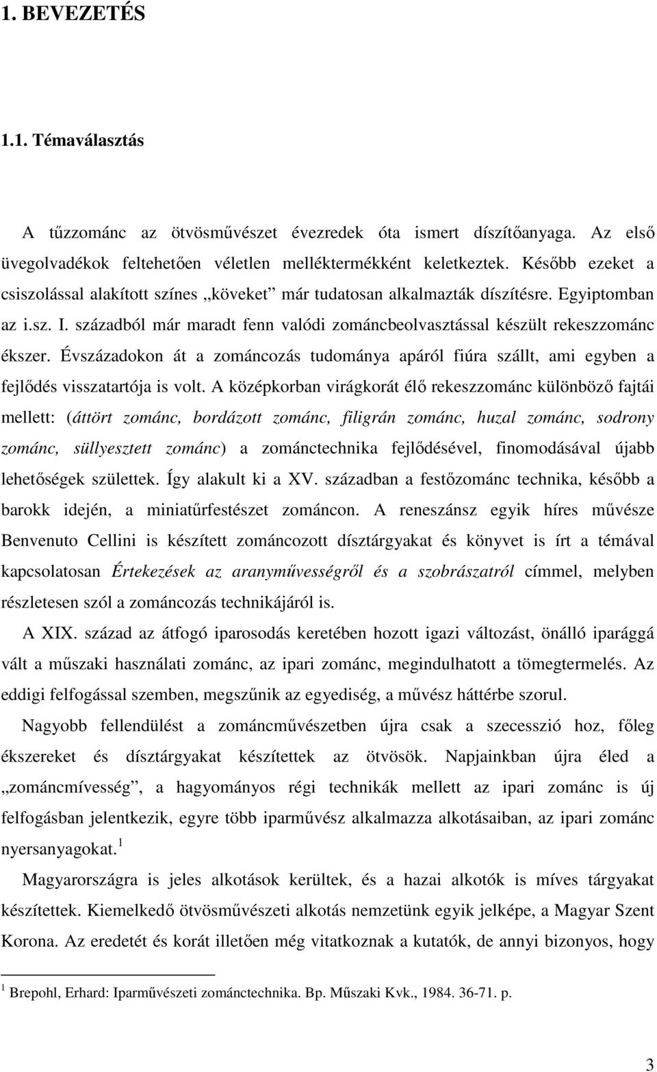 Évszázadokon át a zománcozás tudománya apáról fiúra szállt, ami egyben a fejlıdés visszatartója is volt.