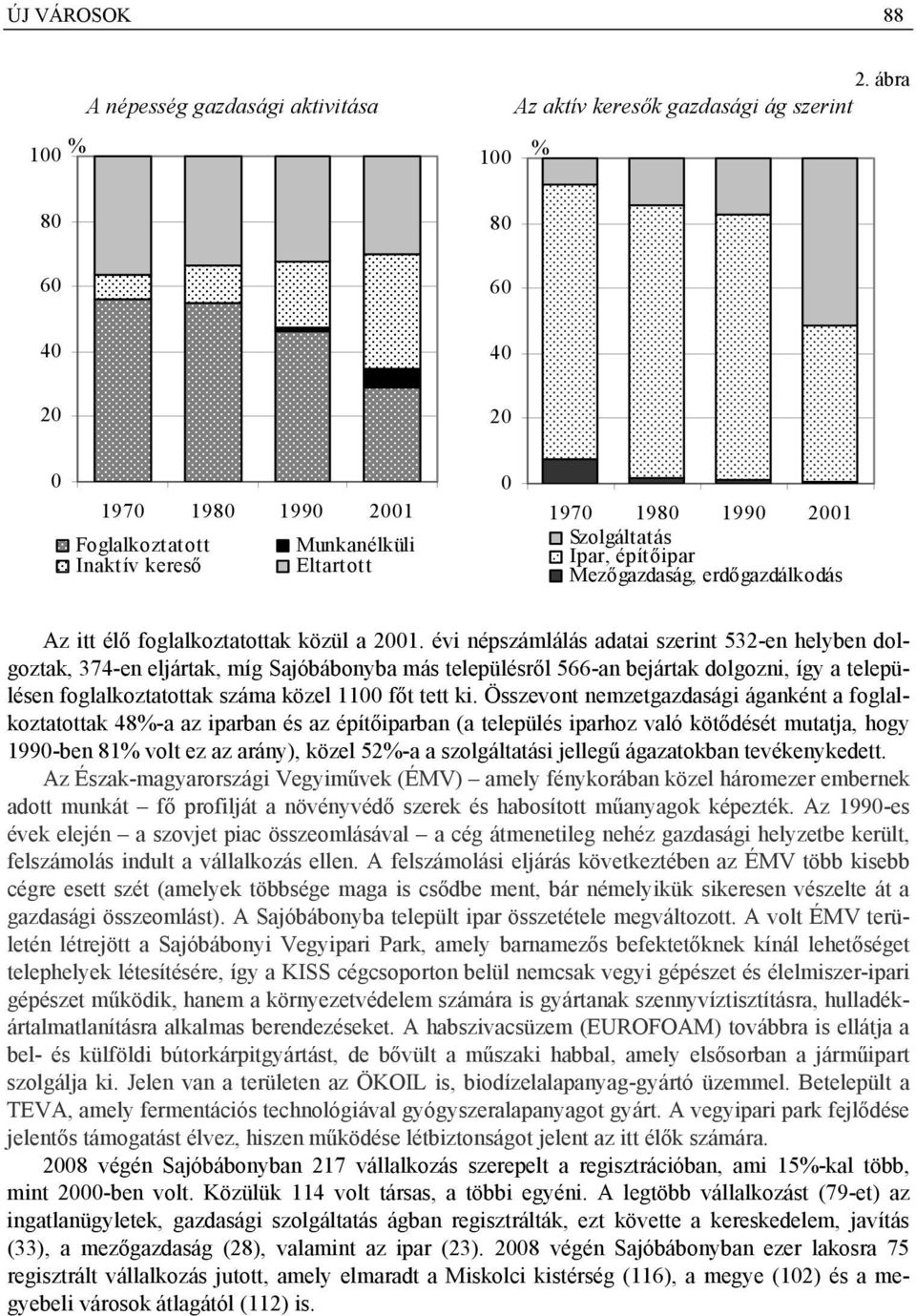 erdőgazdálkodás Az itt élő foglalkoztatottak közül a 21.