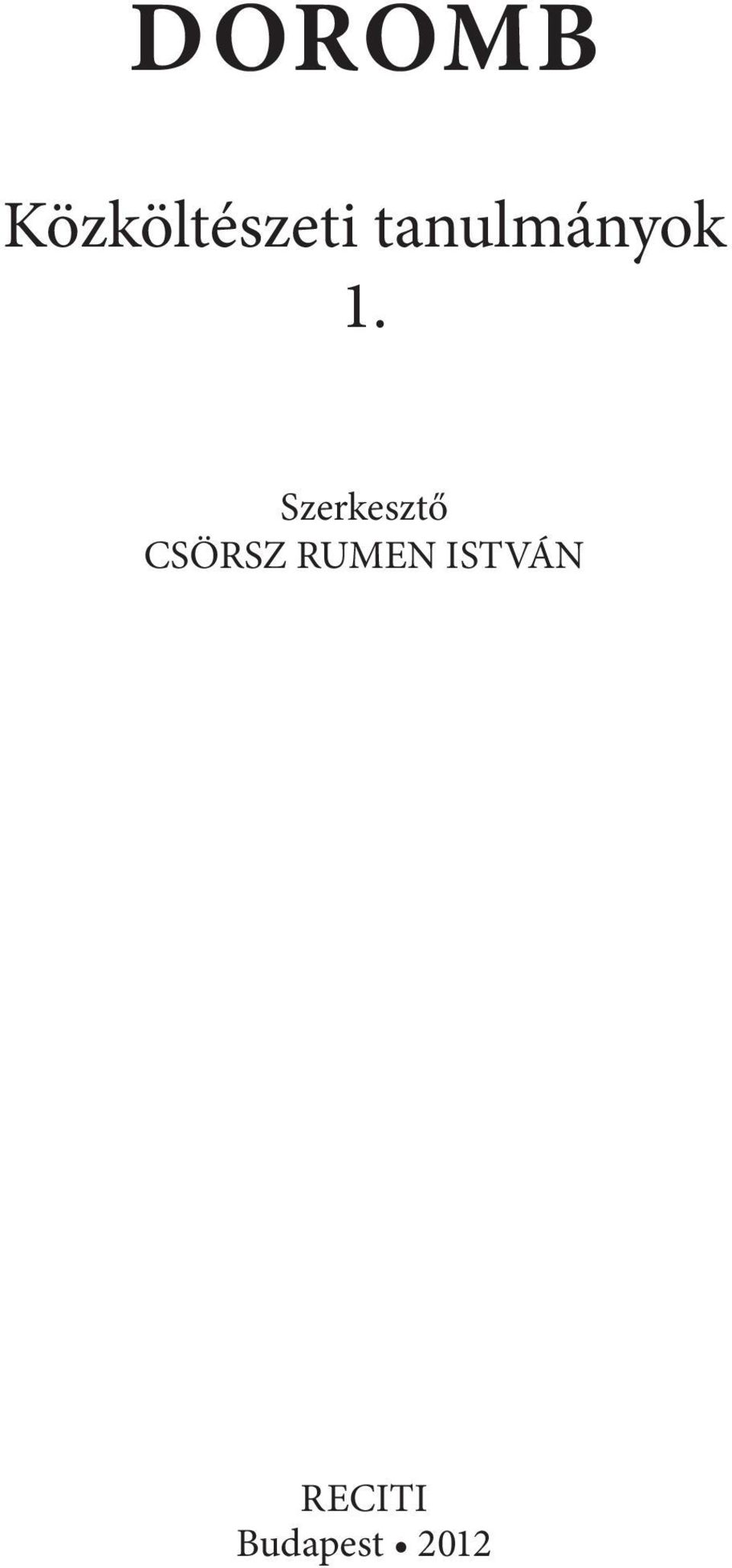 Szerkesztő CSÖRSZ