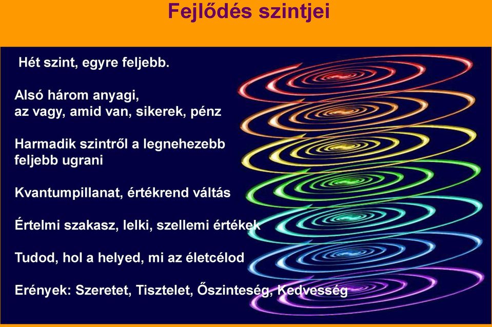 legnehezebb feljebb ugrani Kvantumpillanat, értékrend váltás Értelmi