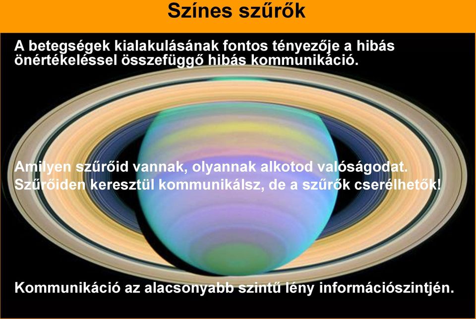 Amilyen szűrőid vannak, olyannak alkotod valóságodat.