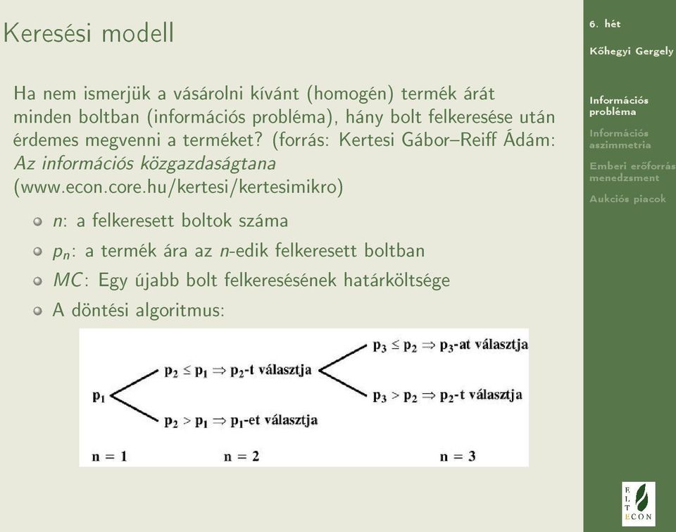 (forrás: Kertesi GáborRei Ádám: Az információs közgazdaságtana (www.econ.core.