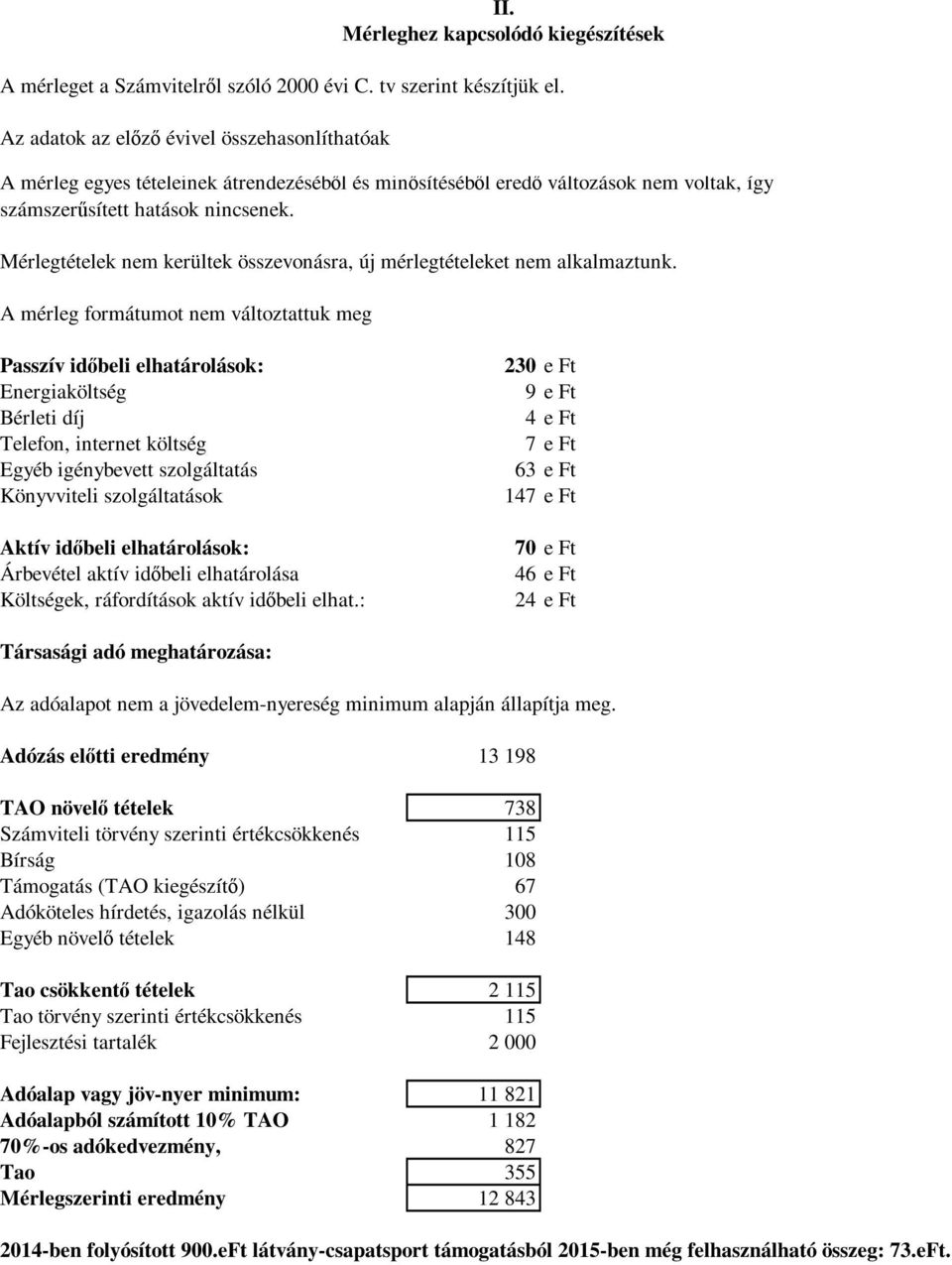 A mérleg egyes tételeinek átrendezéséből és minősítéséből eredő változások nem voltak, így számszerűsített hatások nincsenek.