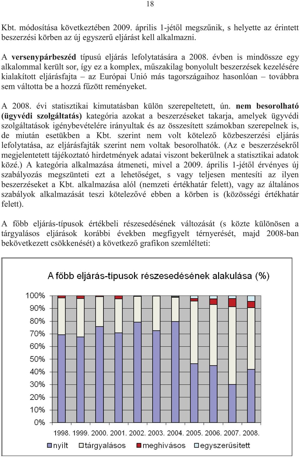 évben is mindössze egy alkalommal került sor, így ez a komplex, m szakilag bonyolult beszerzések kezelésére kialakított eljárásfajta az Európai Unió más tagországaihoz hasonlóan továbbra sem váltotta