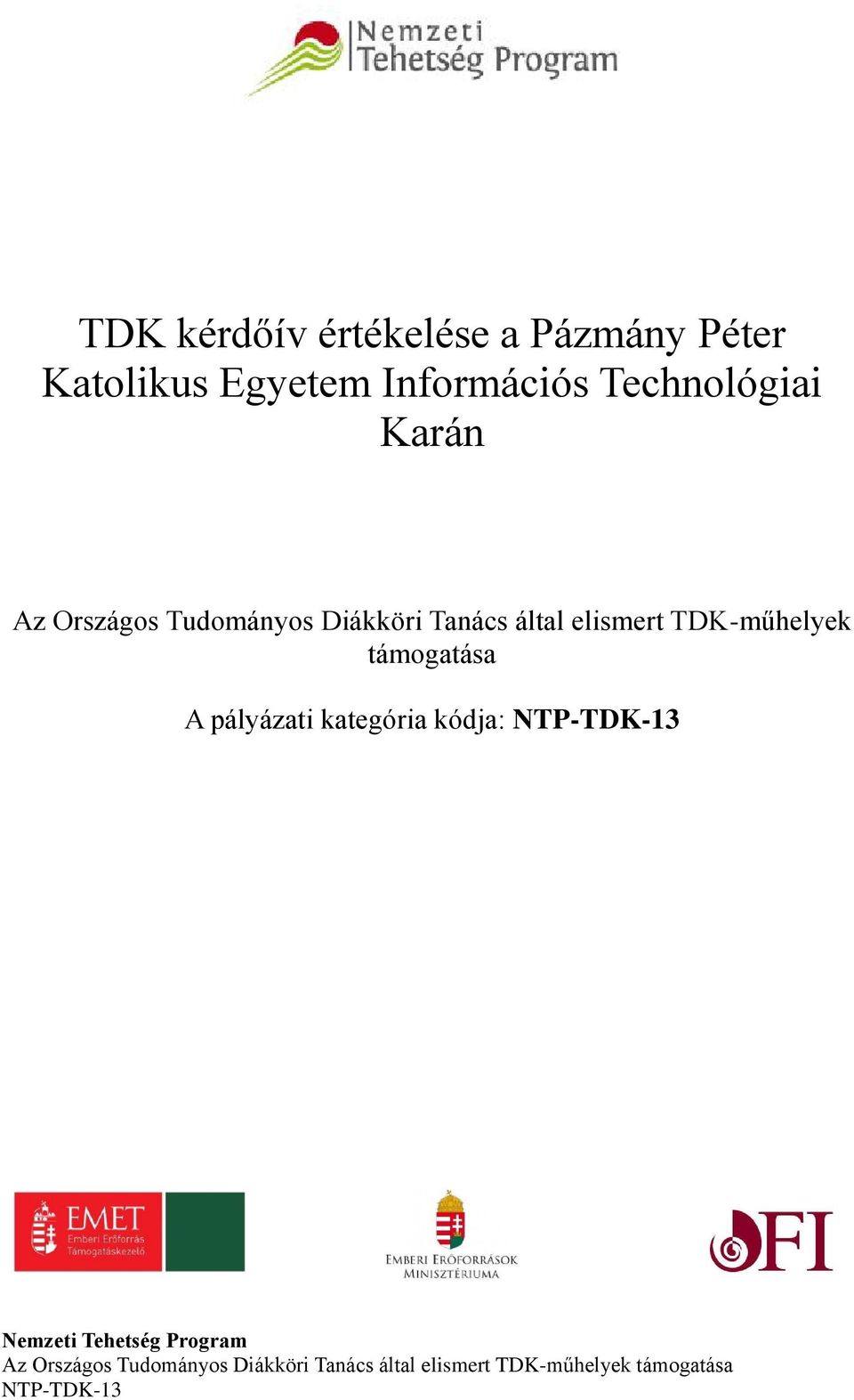Országos Tudományos Diákköri Tanács által