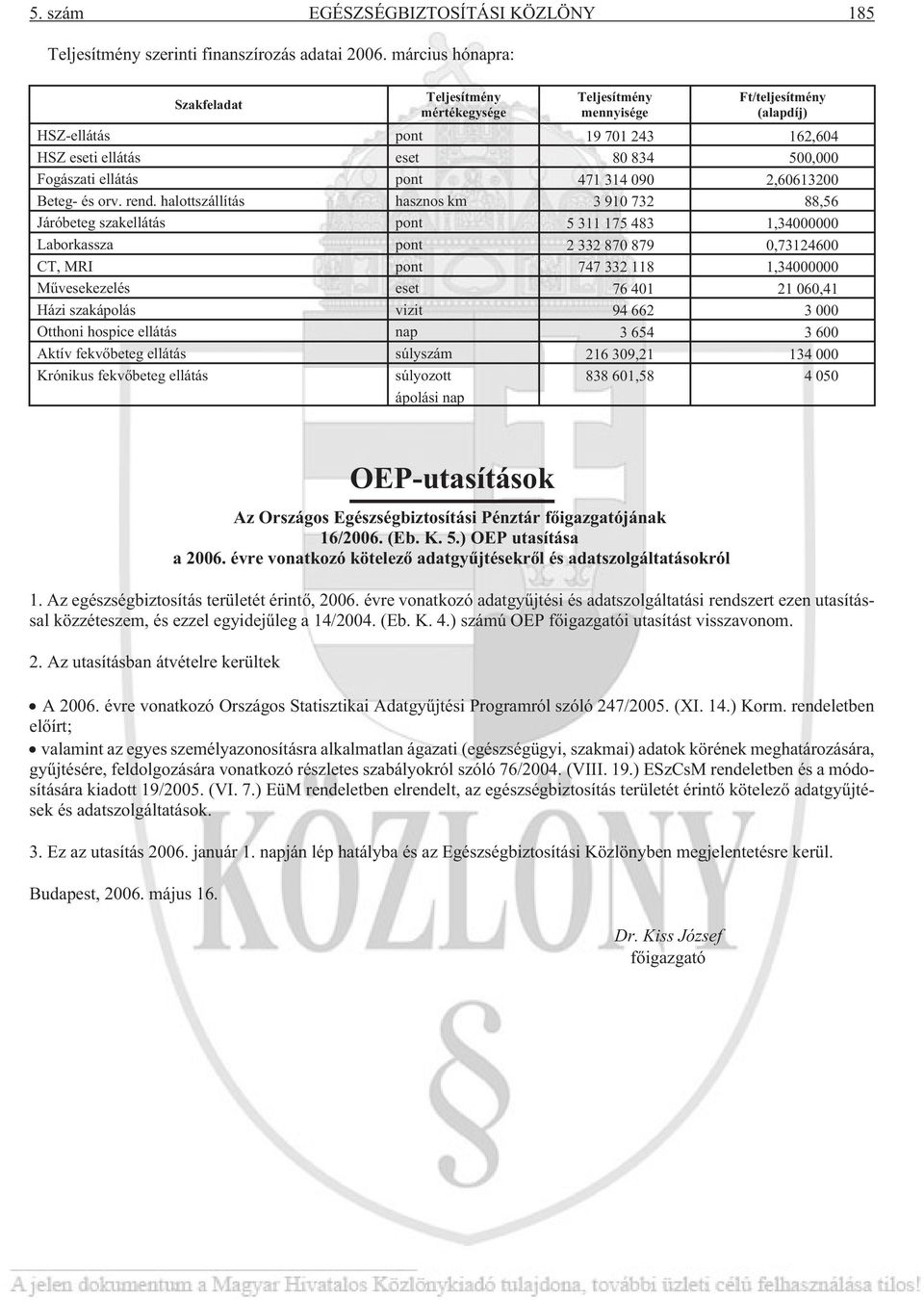 pont 471 314 090 2,60613200 Beteg- és orv. rend.