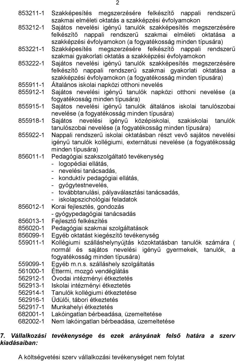 szakképzési évfolyamokon 853222-1 Sajátos nevelési igényű tanulók szakképesítés megszerzésére felkészítő nappali rendszerű szakmai gyakorlati oktatása a szakképzési évfolyamokon (a fogyatékosság